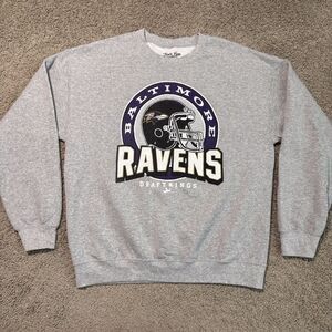 Junk Food Baltimore Ravens Grey Crewneck Sweatshirt Men’s M NFL Football Casual
